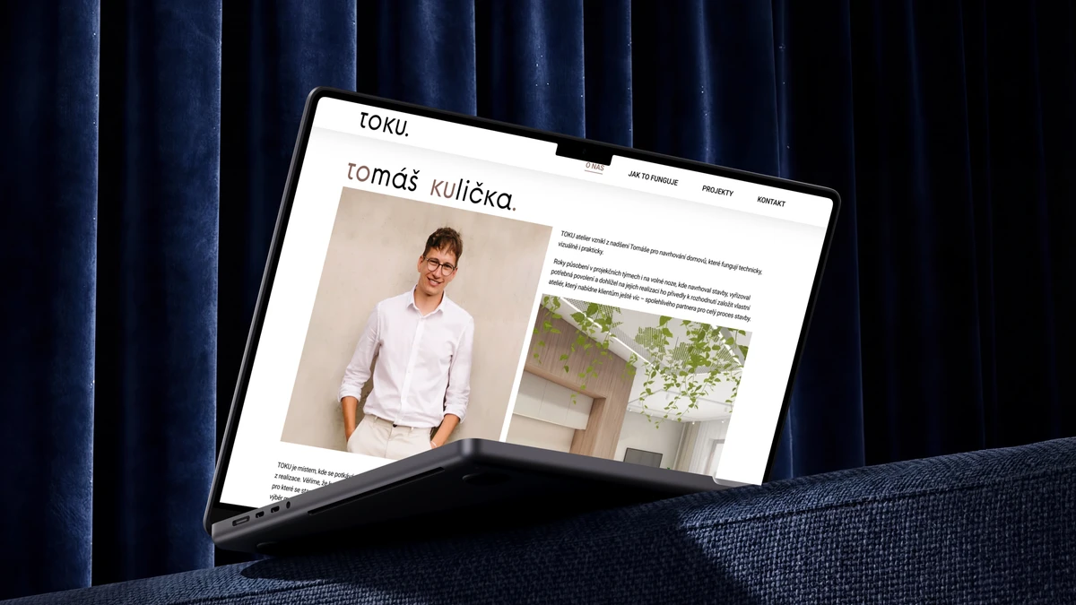TOKU - ukázka webu
